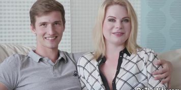 Blond Wife Adry Berty Fucks a Stud in Front of Her Loser Husband