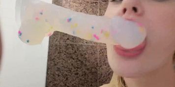 Shower and dildo