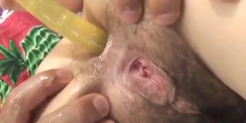 Ren Asano fucked deep in her furry pussy and ass