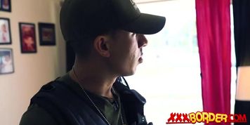 Tattooed guy screwing black hottie
