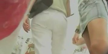 Enjoy in hot babes caught on cam in public by upskirt voyeur