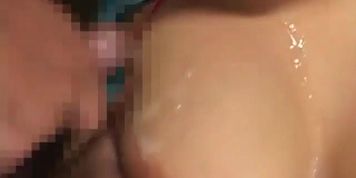 Japanese Girl Moistured with Cum
