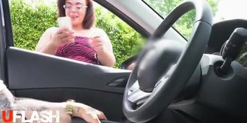 Cock Flash In Car 2