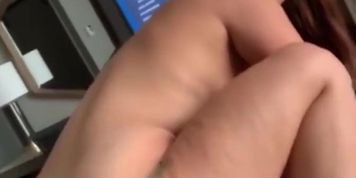 Horny big ass girl at Pusicam.com riding cock