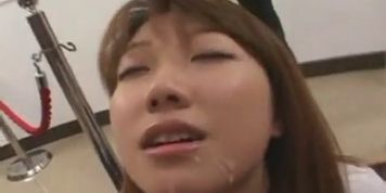 Seika guides another girl into the ranks of bukkake cumsluts