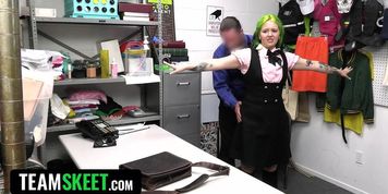 Cute Alt Girl Gets The Fucking Of A Lifetime For Stealing - Aveena Axel