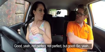 Fake Driving School Cheating learners tight pussy filled with instructors cum (Jasmine Lau, Ryan Ryder)