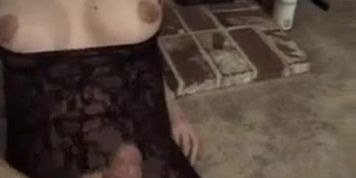 Amateur tranny banging her lover after a bj