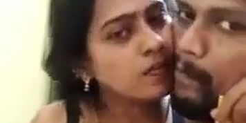 big tits indian girl in black bra having romantic