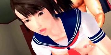 Anime girl is getting missionary