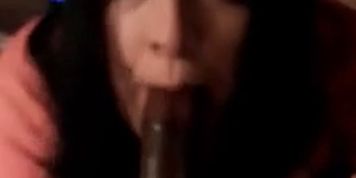 Italian Babe Deepthroats a 10 Inch BBC