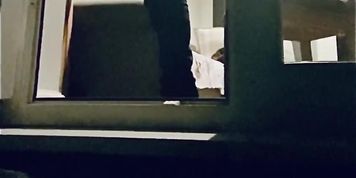 Neighbour CAUGHT wanking through balcony - HOT masturbation, great cumshot