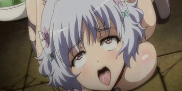 Roped hentai gets squeezing her bigboobs and riding cock