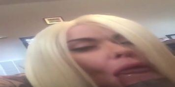 Blonde bimbo escort knows how to throat screw BBC