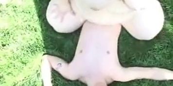 Random BBW rides dick outdoors