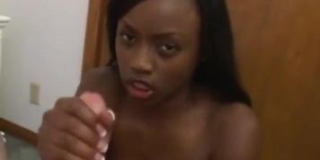 Busty Ebony Cocksucker (Jada Fire)