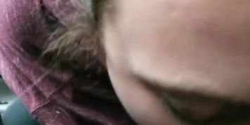 Heather sucking cock in the car (Laina Lancer)