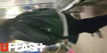 Cum on teen at bus stop (fixed)