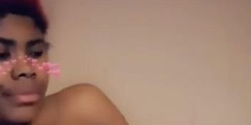 Busty Black Girl Masturbating to Throbbing Orgasm