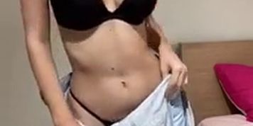 Hot Teen Evax Elfiex Plays with Boobs and Pussy on Snapchat