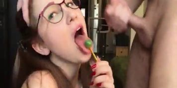 Hot Teen Blowjob Deepthroat Cum Swallow