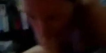 Amateur horny brunette sucks massive dick