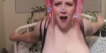 Chubby Teen Loves Riding In Her Cute Lingerie