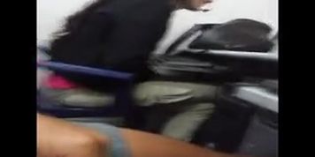 cum next to girl at library