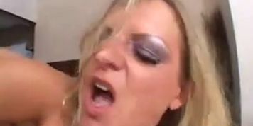 Cute blonde anal creampie