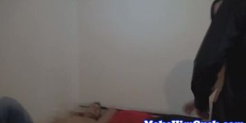 Lovely euro girlfriend banged in front of boyfriend