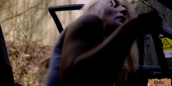 Blonde teen Sweet Cat takes a hard cock in the car