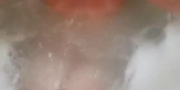 Playing with myself in a bubble bath