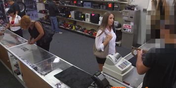 XXXPAWNSHOPS - Facialed pawnshop milf fingered on desk