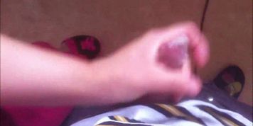 Handjob and cumshot with protection
