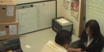 Cute Jap screwed in voyeur Japanese sex video in the office