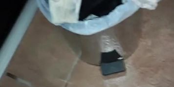 panties and bra thrown in the trash of mamae and sister-in-law