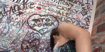 Sasha found Gloryhole and covered with cum (Sasha Zima)