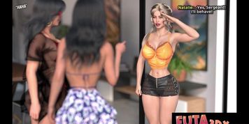 Futa3Dx - Summer Futa Love 3D Blonde & Brunette Big Boobs Action