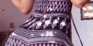 Slim thick Teen shaking ass in Booty shorts 