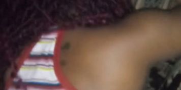 Young ebony twerking with big cock up her tight ass