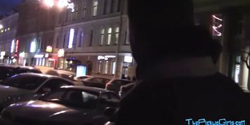 Sexy Russian Brunette Gives Blowjobs