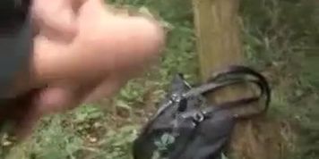 Girl convinced to blow and fuck a stranger in the woods