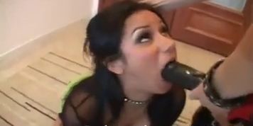 Hot Slutty Lesbians Playing with Big Black Strapon
