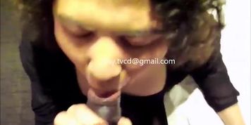 Cute natural curly hair Lucy blows bbc and swallow load