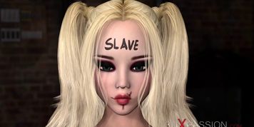 3DXPASSION - Young blonde whore gets fucked hard by a black man in a mask in a dark basement
