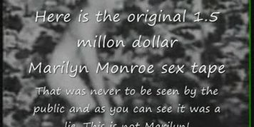 Marilyn Monroe Original $1.5 million sex tape lie!