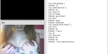 Chatroulette #83 Horny ebony big boobs masturbates