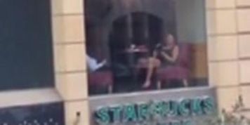 Lebanese lady fingering her self in public