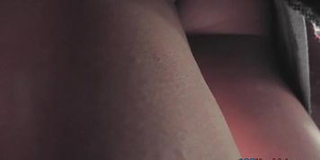 Candid upskirt mov features a petite ass hottie