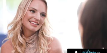 GIRLSWAY - Busty MILF Rachael Cavalli Is Facefucked By Babysitter While Her Husband Is Busy Working